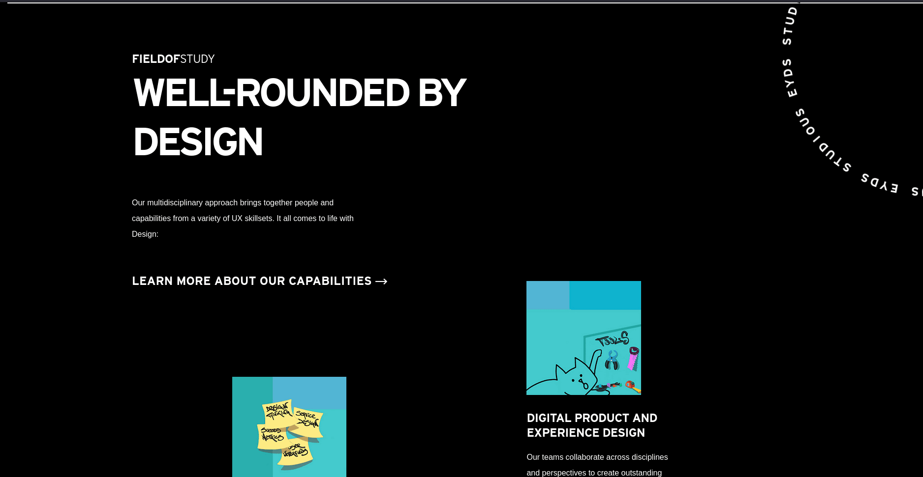 EY Studios blog page with the headline “Well-rounded by design”